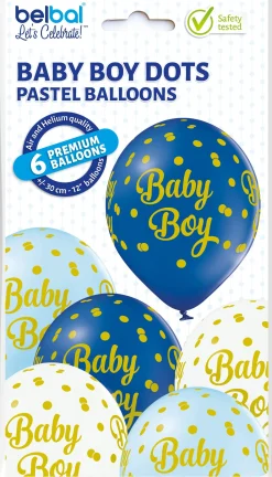 Painetut Ja Kuvioidut Ilmapallot>Belbal sp.zo.o, ul.Skarszewska 1, 83 - 110 Tczew, www.belbal.com Baby boy ilmapallo 30 cm 6 kpl/pkt