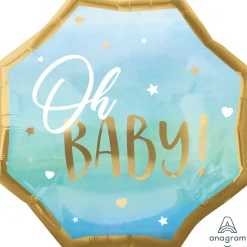 Vauvakutsut, Baby Shower|Vauvakutsut, Baby Shower>Anagram International Inc, 7700 Anagram Drive, MN 55344-7307, USA, http://www.anagramballoons.com/ Baby vaaleansininen muotofoliopallo