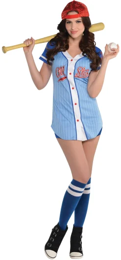 Penkkarit|Aikuisten Naamiaisasut>IV Beck / Amscan Europe GmbH, Dettinger Str. 148, 73230 Kirchheim/Teck, Germany, www.amscan-europe.com Baseball Babe asu M 36-38
