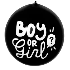 Jätti-Ilmapallot>Boland Party Partners, P. O. Box 518, AK ALPHEN A/D RIJN, https://boland.eu Boy or Girl kumipallo vaaleanpunainen konfetti 60 cm