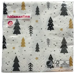 Joulu|Lautasliinat>Ilmapallokeskus Balloon Center Oy Part of Toyrock Group, Tiilipojanlenkki 9, 01720 VANTAA, www.ilmapallokeskus.fi Christmas joulukuuset lautasliina 25 x 25 cm 20 kpl/pkt