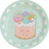 Lautaset>IV Beck / Amscan Europe GmbH, Dettinger Str. 148, 73230 Kirchheim/Teck, Germany, www.amscan-europe.com Crazy cake lautanen 23 cm 8 kpl/pkt
