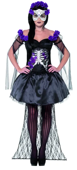 Kauhu / Day Of The Dead|Halloween>Smiffys II Ltd., New Lane, Leeds, LS11 5DZ United Kingdom, www.smiffys.com Day of the Dead Senorita aikuisten naamiaisasu