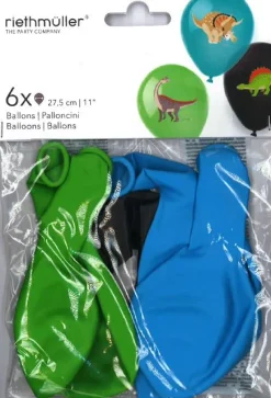 Painetut Ja Kuvioidut Ilmapallot>Riethmüeller Dinosaurus ilmapallo 28 cm 6 kpl/pss