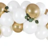 Rippijuhlat|Rippijuhlat>PartyDeco sp. z o.o. sp. k., ul. Kolumba 1, 70-035 Szczecin, www.partydeco.com DIY ilmapallokaari valkoinen kulta 200 cm