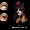 Efektipiilolinssit|Halloween>Création de Hanninger GmbH u0026 CO.KG, Breslauer Strasse 25, D-64646 Heppenheim, www.zoelibat.com Efektipiilolinssit duo valkoinen zombie ja punainen paholainen 3kk