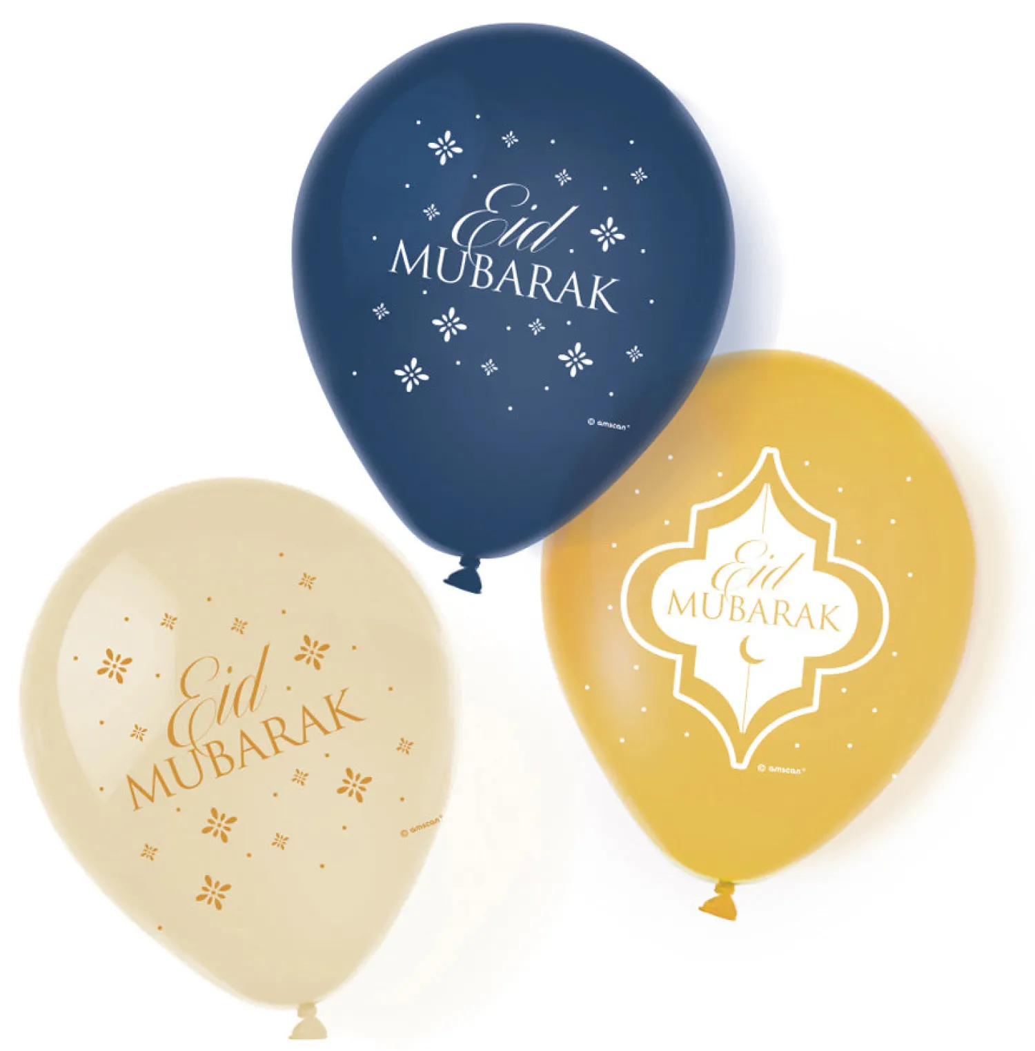 Eid Mubarak>IV Beck / Amscan Europe GmbH, Dettinger Str. 148, 73230 Kirchheim/Teck, Germany, www.amscan-europe.com d Mubarak ilmapallo 28 cm 6 kpl/pkt