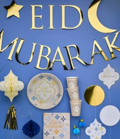 Muut Ripustettavat Koristeet|Viiri- Ja Kirjainnauhat>IV Beck / Amscan Europe GmbH, Dettinger Str. 148, 73230 Kirchheim/Teck, Germany, www.amscan-europe.com Eid Mubarak kirjainnauha 220 x 15 cm