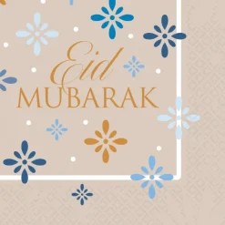 Eid Mubarak|Lautasliinat>IV Beck / Amscan Europe GmbH, Dettinger Str. 148, 73230 Kirchheim/Teck, Germany, www.amscan-europe.com Eid Mubarak suuri lautasliina 16 kpl/pkt