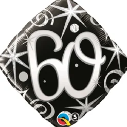 Syntymäpäivät|Syntymäpäivät> Elegantti numero "60" foliopallo