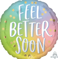 Pienet Foliopallot>Anagram International Inc, 7700 Anagram Drive, MN 55344-7307, USA, http://www.anagramballoons.com/ Feel better soon foliopallo