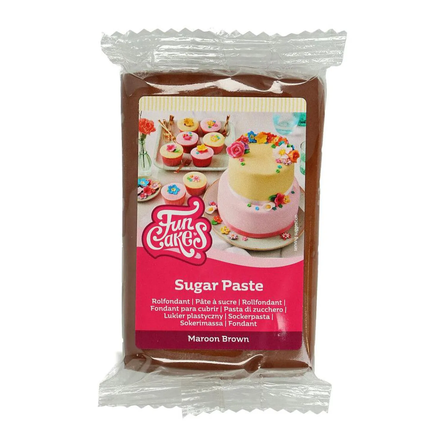 Leivontamassat Ja Elintarvikekynät|Muut Juhlatarvikkeet>Confetti Oy, Moukarikuja 4 C 1, 4300 TUUSULA, www.confetti.fi FunCakes sokerimassa, Maroon Brown 250 g