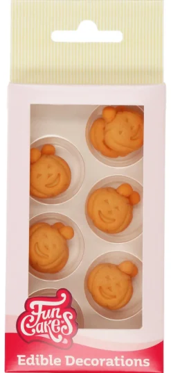 Halloween|Leivontakoristeet>Juhlamaailma FunCakes syötävä koriste, kurpitsa 12 kpl/pkt