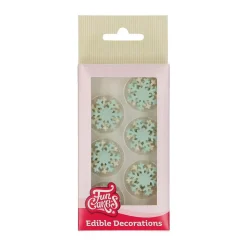Joulu|Leivontakoristeet>Confetti Oy, Moukarikuja 4 C 1, 4300 TUUSULA, www.confetti.fi FunCakes syötävä koriste, lumihiutaleet 12 kpl