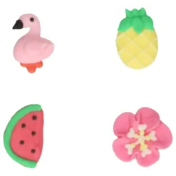 Leivontakoristeet|Kakkukuvat Ja Syötävät Koristetarrat>Confetti Oy, Moukarikuja 4 C 1, 4300 TUUSULA, www.confetti.fi FunCakes syötävä koriste, tropical 8 kpl