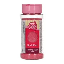 Leivontakoristeet|Kakkukuvat Ja Syötävät Koristetarrat>Confetti Oy, Moukarikuja 4 C 1, 4300 TUUSULA, www.confetti.fi FunCakes värisokeri, pinkki 80 g