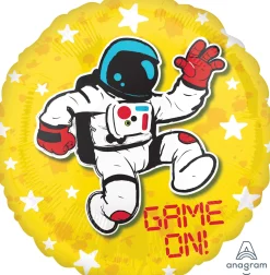 Pienet Foliopallot>Anagram International Inc, 7700 Anagram Drive, MN 55344-7307, USA, http://www.anagramballoons.com/ Game on astronautti foliopallo