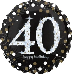 Syntymäpäivät|Syntymäpäivät>Anagram International Inc, 7700 Anagram Drive, MN 55344-7307, USA, http://www.anagramballoons.com/ Happy Birthday 40 foliopallo