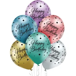 Syntymäpäivät|Syntymäpäivät>Belbal sp.zo.o, ul.Skarszewska 1, 83 - 110 Tczew, www.belbal.com Happy Birthday ilmapallo metallikromivärisekoitus 6 kpl/pss