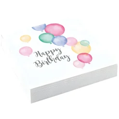 Syntymäpäivät|Syntymäpäivät>IV Beck / Amscan Europe GmbH, Dettinger Str. 148, 73230 Kirchheim/Teck, Germany, www.amscan-europe.com Happy Birthday ilmapallot suuri lautasliina 20 kpl/pkt