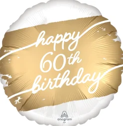 Syntymäpäivät|Syntymäpäivät>Anagram International Inc, 7700 Anagram Drive, MN 55344-7307, USA, http://www.anagramballoons.com/ Happy Birthday 60 kulta foliopallo