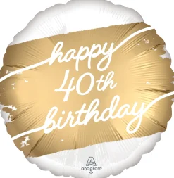 Syntymäpäivät|Syntymäpäivät>Anagram International Inc, 7700 Anagram Drive, MN 55344-7307, USA, http://www.anagramballoons.com/ Happy Birthday 40 kulta foliopallo