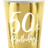 Lasit Ja Mukit>PartyDeco sp. z o.o. sp. k., ul. Kolumba 1, 70-035 Szczecin, www.partydeco.com Happy Birthday 50 pahvimuki korkeakiiltokulta 6 kpl/pkt