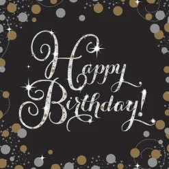 Lautasliinat>IV Beck / Amscan Europe GmbH, Dettinger Str. 148, 73230 Kirchheim/Teck, Germany, www.amscan-europe.com Happy Birthday, suuri lautasliina 16 kpl/pkt