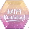 Syntymäpäivät|Syntymäpäivät> Happy Birthday suuri pahvilautanen 23 cm ruusukullan sävyt 8 kpl/pkt