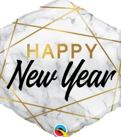 Pienet Foliopallot|Uusi Vuosi> Happy New Year marmori foliopallo