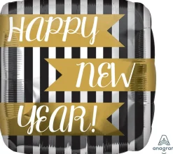 Pienet Foliopallot|Uusi Vuosi>Anagram International Inc, 7700 Anagram Drive, MN 55344-7307, USA, http://www.anagramballoons.com/ Happy New Year viirit foliopallo