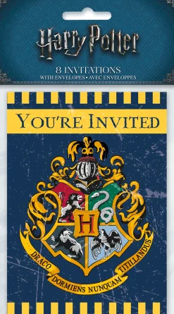 Harry Potter|Muut Juhlatarvikkeet>Unique Party Europe, Medford House, East Common Lane, England DN16 1DS, www.uniqueparty.eu Harry Potter kutsukortit 8 kpl/pkt