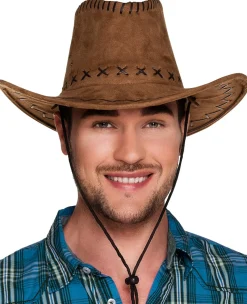 Penkkarit|Muut Asusteet>Boland Party Partners, P. O. Box 518, AK ALPHEN A/D RIJN, https://boland.eu Hattu cowboy nahkajäljitelmä ruskea