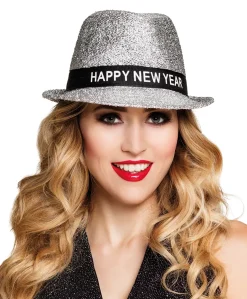 Muut Asusteet|Hatut Ja Päähineet>Boland Party Partners, P. O. Box 518, AK ALPHEN A/D RIJN, https://boland.eu Hattu, Happy New Year, hopeanvärinen