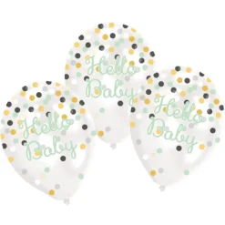 Vauvakutsut, Baby Shower|Vauvakutsut, Baby Shower>IV Beck / Amscan Europe GmbH, Dettinger Str. 148, 73230 Kirchheim/Teck, Germany, www.amscan-europe.com Hello Baby ilmapallo 28 cm 6 kpl/pkt