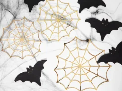 Eläimet, Hahmot Ja Ötökät|Halloween>PartyDeco sp. z o.o. sp. k., ul. Kolumba 1, 70-035 Szczecin, www.partydeco.com Hämähäkinseitti kullanvärinen koriste 3 kpl/pkt