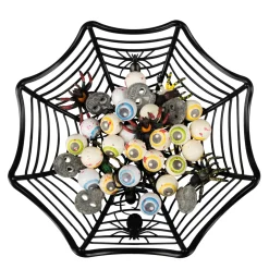 Halloween|Tarjoiluastiat Ja -Välineet>Boland Party Partners, P. O. Box 518, AK ALPHEN A/D RIJN, https://boland.eu Hämähäkinverkko kori Halk. 27cm