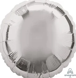 Pienet Foliopallot|Yksiväriset Foliopallot>Anagram International Inc, 7700 Anagram Drive, MN 55344-7307, USA, http://www.anagramballoons.com/ Hopeanvärinen pyöreä foliopallo