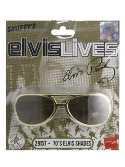 Penkkarit|Las Vegas>Smiffys II Ltd., New Lane, Leeds, LS11 5DZ United Kingdom, www.smiffys.com Hupilasit Elvis, kullanväriset