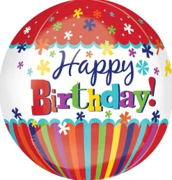 Erikoisfoliopallot>Anagram International Inc, 7700 Anagram Drive, MN 55344-7307, USA, http://www.anagramballoons.com/ Hyvää syntymäpäivää pallokas 3D muotofoliopallo