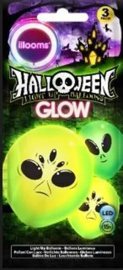 Halloween>Goodmark Europe NV, Industrielaan 15, 8520 Kuurne, www.goodmarkgroup.com ILLOOMS BALLOONS ilmapallo Alien 3kpl/pkt