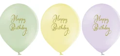 Syntymäpäivät|Syntymäpäivät>Belbal sp.zo.o, ul.Skarszewska 1, 83 - 110 Tczew, www.belbal.com Ilmapallo 30 cm Happy Birthday pastellivärit 6 kpl/pss