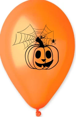 Painetut Ja Kuvioidut Ilmapallot>GE.MA.R.srl, Via Colle Marracone, 03034 Casalvieri (FR), www.gemar.it Ilmapallo Halloween kurpitsa 30 cm 5 kpl/pss