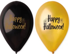 Halloween>Ilmapallokeskus Balloon Center Oy Part of Toyrock Group, Tiilipojanlenkki 9, 01720 VANTAA, www.ilmapallokeskus.fi Ilmapallo Happy Halloween musta ja kulta 30 cm 5 kpl/pss