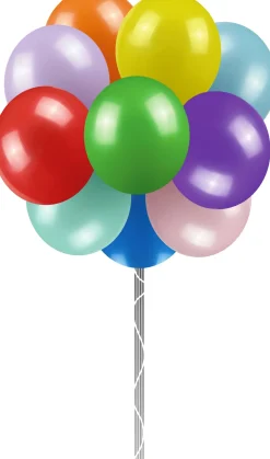 Vappu>Ilmapallokeskus Balloon Center Oy Part of Toyrock Group, Tiilipojanlenkki 9, 01720 VANTAA, www.ilmapallokeskus.fi 10 ilmapallon nippu iloiset värit