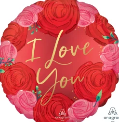 Pienet Foliopallot|Ystävänpäivä>Anagram International Inc, 7700 Anagram Drive, MN 55344-7307, USA, http://www.anagramballoons.com/ I love you ruusut satiini foliopallo