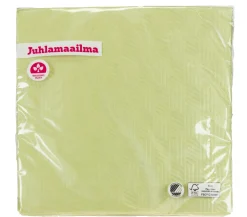 Värikattaus|Lautasliinat>Ilmapallokeskus Balloon Center Oy Part of Toyrock Group, Tiilipojanlenkki 9, 01720 VANTAA, www.ilmapallokeskus.fi Inspiration pieni lautasliina lime 25 x 25 cm 20 kpl/pkt