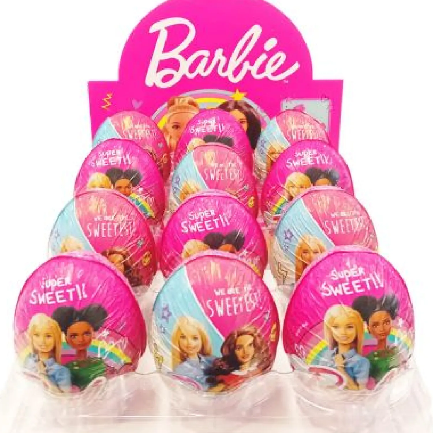 Makeiset|Muut Juhlatarvikkeet>Juhlamaailma Iso Barbie yllätyssuklaamuna 110g