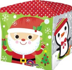 Joulu|Erikoisfoliopallot>Anagram International Inc, 7700 Anagram Drive, MN 55344-7307, USA, http://www.anagramballoons.com/ Jouluhahmot kuutio 3D muotofoliopallo