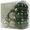 Joulu|Muut Ripustettavat Koristeet>Weiste Joulupallo 3 cm vihreä ja kimalle 18 kpl/pkt